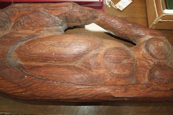 Cyril Saunders Spackman (1887-1963). A 20th century carved wood model of a standing female nude, 42in.